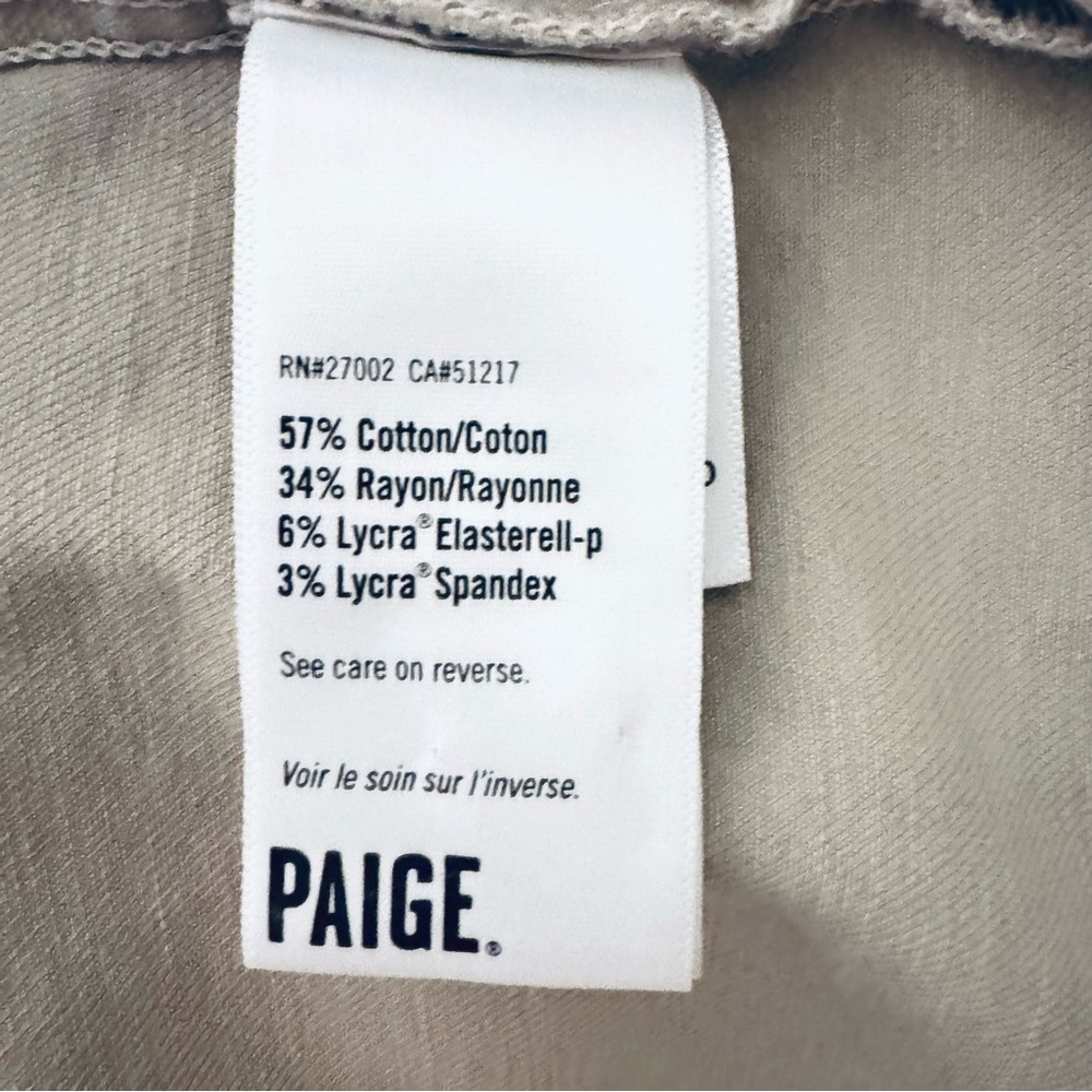 PAIGE Jaxsyn Midi Dress Utility Shirt Dress Belted Warm Sand Size 8 - Picture 8 of 10